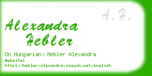 alexandra hebler business card